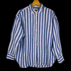 J Crew Womens Baird McNutt Irish Linen Long sleeve Button Up Shirt 12 Relaxed